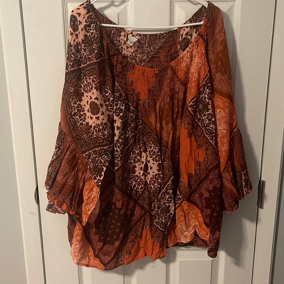 Cato Tops - Cato Boho Bell Sleeve Blouse